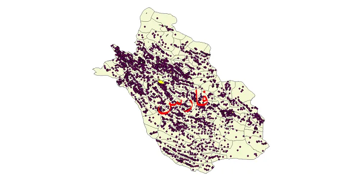 دانلود نقشه شیپ فایل (GIS) تقسیمات سیاسی استان فارس سال 1400