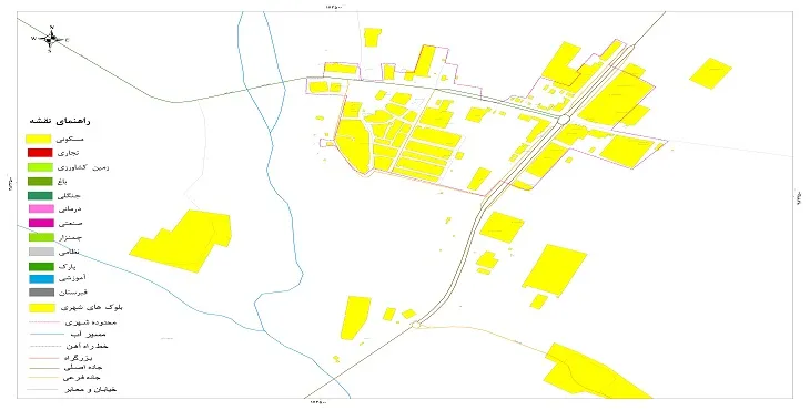 نقشه شیپ فایل (GIS) شهر میان راهان 1404 + عکس با کیفیت