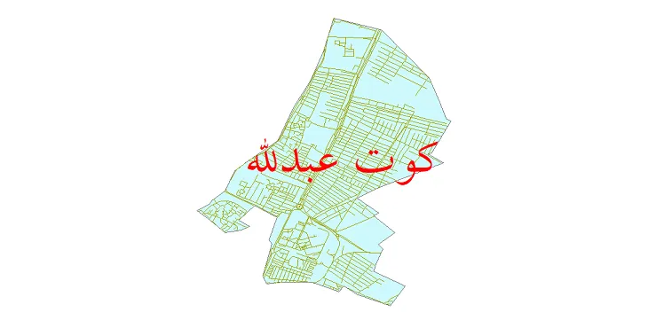 دانلود نقشه شیپ فایل شبکه معابر شهر کوت عبداله