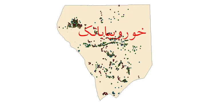 دانلود نقشه جمعیت نقاط شهری و روستایی شهرستان خور و بیابانک از سال 1335 تا 1395