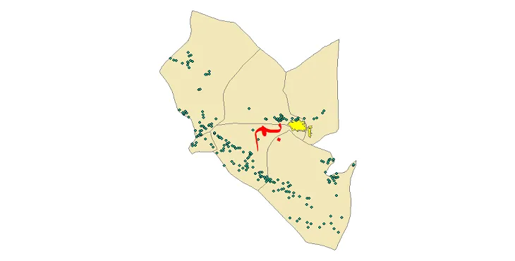 دانلود نقشه شیپ فایل (GIS) تقسیمات سیاسی شهرستان بم سال 1400