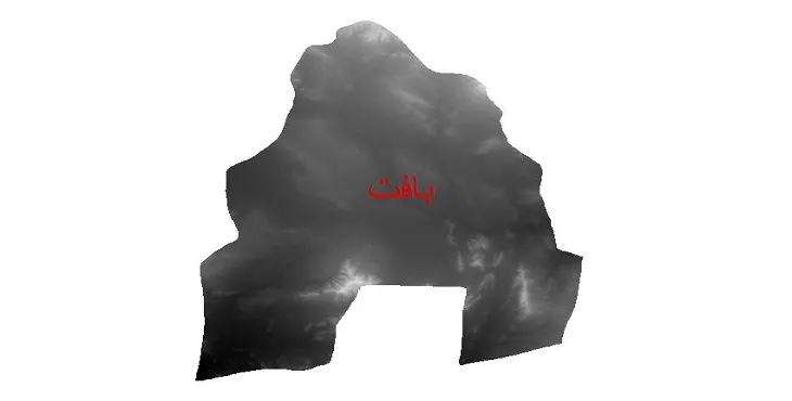 دانلود نقشه دم (DEM) شهرستان بافت | دقت 30 متر
