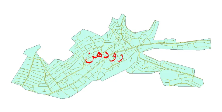 دانلود نقشه شیپ فایل شبکه معابر شهر رودهن