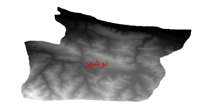 دانلود نقشه دم (DEM) شهرستان نوشهر | دقت 30 متر