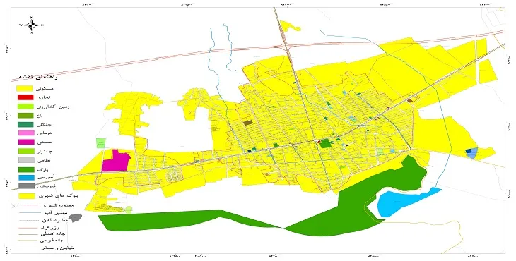 نقشه شیپ فایل (GIS) شهر علی آباد 1404 + عکس با کیفیت