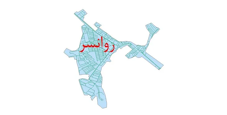 دانلود نقشه شیپ فایل شبکه معابر شهر روانسر