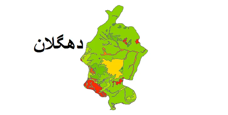 بروزترین نقشه شیپ فایل کاربری اراضی شهرستان دهگلان + PDF