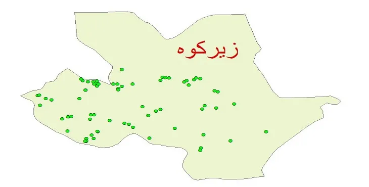 دانلود نقشه شیپ فایل کیفیت آب چاه های شهرستان زیرکوه