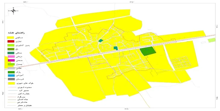 نقشه شیپ فایل (GIS) شهر دلند 1404 + عکس با کیفیت
