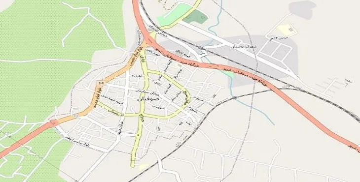 دانلود نقشه شهر صوفیان + pdf با کیفیت بالا