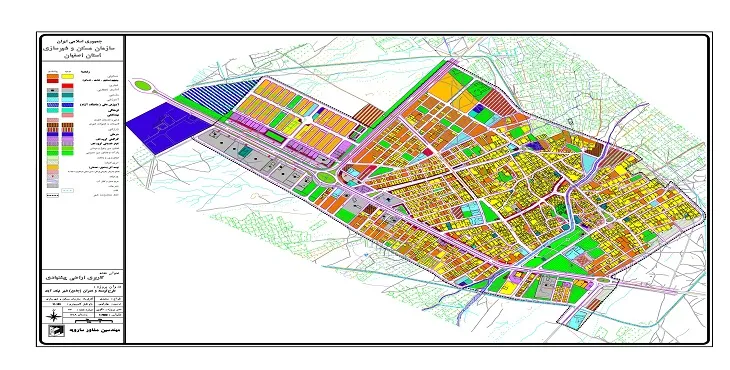 دانلود نقشه کاربری اراضی شهر نیک آباد | وضع موجود+پیشنهادی