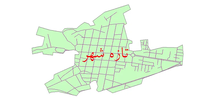 دانلود نقشه شیپ فایل شبکه معابر شهر تازه شهر