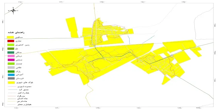 نقشه شیپ فایل (GIS) یزدان شهر 1404 + عکس با کیفیت