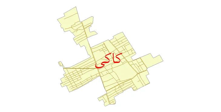 دانلود نقشه شیپ فایل شبکه معابر شهر کاکی