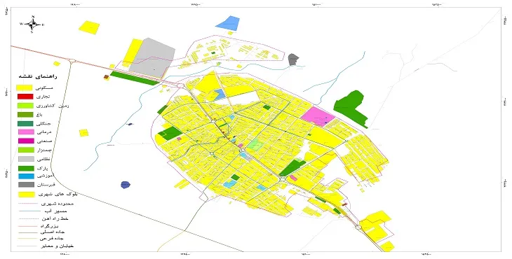 نقشه شیپ فایل (GIS) شهر دهلران 1404 + عکس با کیفیت