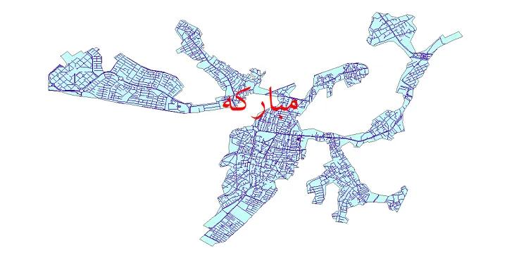 دانلود نقشه شیپ فایل شبکه معابر شهر مبارکه