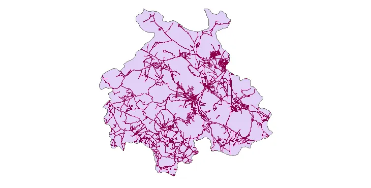 جدیدترین نقشه شیپ فایل راه های شهرستان شازند + PDF