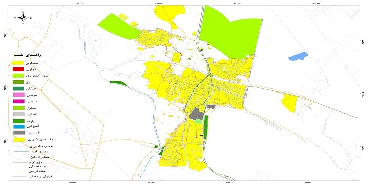 نقشه شیپ فایل (GIS) شهر پیربکران سال 1404 + عکس با کیفیت