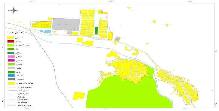 نقشه شیپ فایل (GIS) شهر گزیک 1404 + عکس با کیفیت
