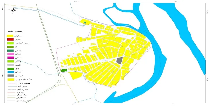 نقشه شیپ فایل (GIS) شهر جنت مکان 1404 + عکس با کیفیت