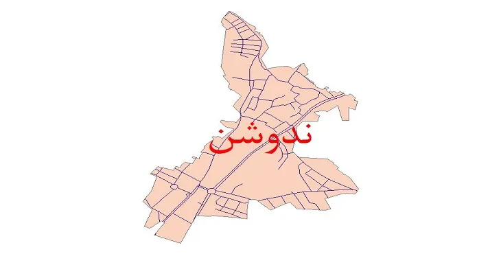 دانلود نقشه شیپ فایل شبکه معابر شهر ندوشن