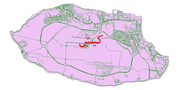 دانلود نقشه شیپ فایل شبکه معابر شهر کیش