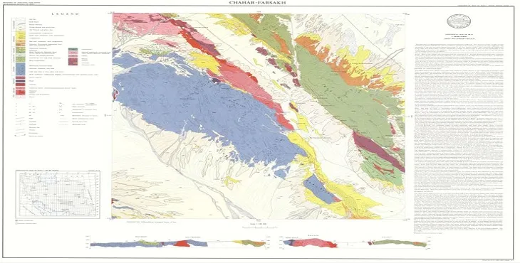 نقشه زمین‌ شناسی محدوده شهری چهارفرسخ + تصویر با کیفیت بالا