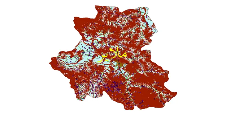 دانلود نقشه های شیپ فایل شهرستان ملایر + کاملترین لایه GIS