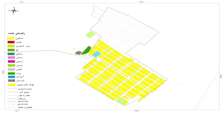 نقشه شیپ فایل (GIS) شهر حمزه 1404 + عکس با کیفیت