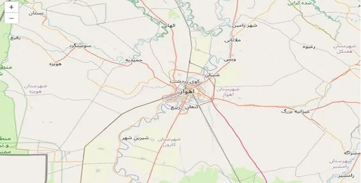 دانلود نقشه شهرستان اهواز + pdf با کیفیت بالا