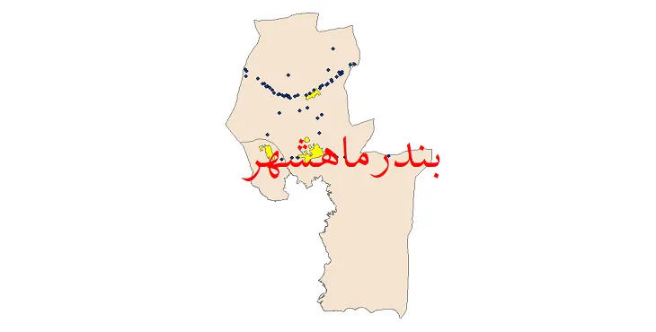دانلود نقشه شیپ فایل (GIS) تقسیمات سیاسی شهرستان بندر ماهشهر سال 1400