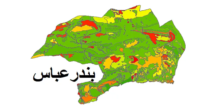 بروزترین نقشه شیپ فایل کاربری اراضی شهرستان بندرعباس + PDF