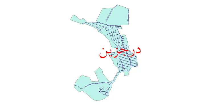 دانلود نقشه شیپ فایل شبکه معابر شهر درجزین