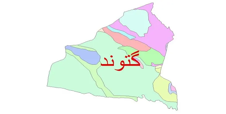 نقشه شیپ فایل (GIS) زمین‌ شناسی شهرستان گتوند