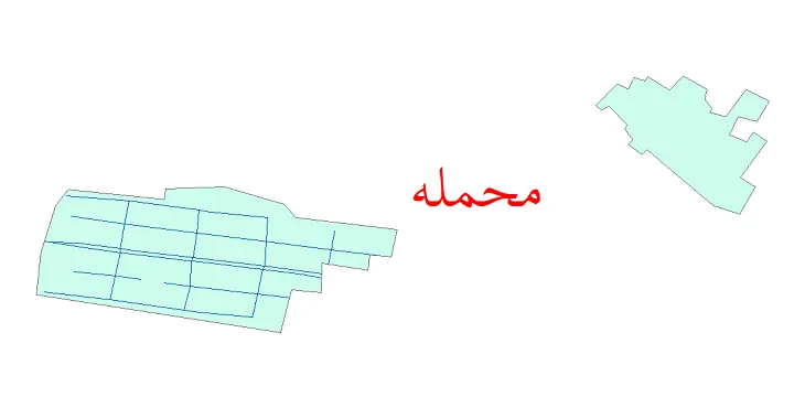 دانلود نقشه شیپ فایل شبکه معابر شهر محمله