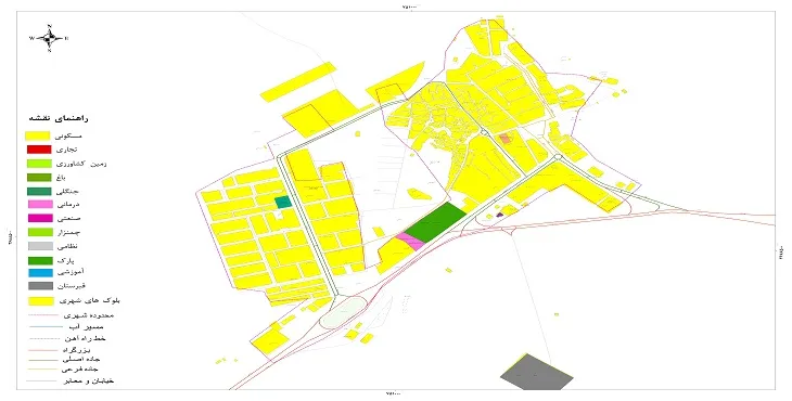 نقشه شیپ فایل (GIS) شهر انارک سال 1404 + عکس با کیفیت