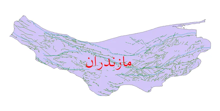 دانلود نقشه شیپ فایل (GIS) گسل های استان مازندران