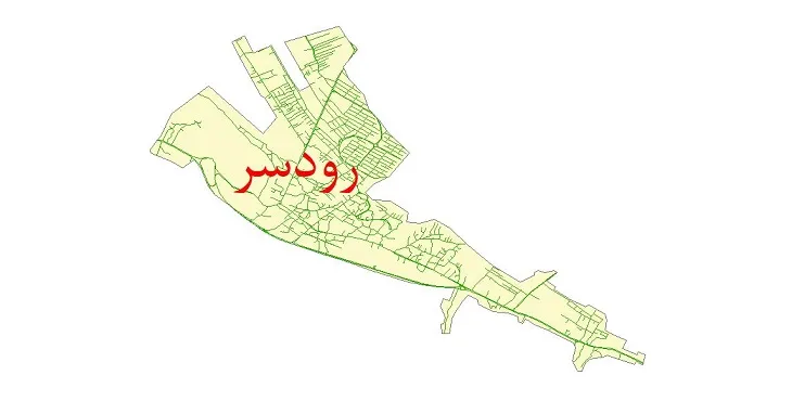 دانلود نقشه شیپ فایل شبکه معابر شهر رودسر