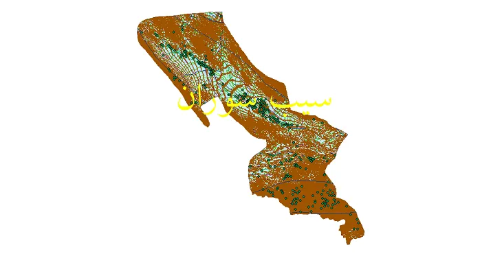 دانلود نقشه های شیپ فایل شهرستان سیب و سوران + کاملترین لایه GIS