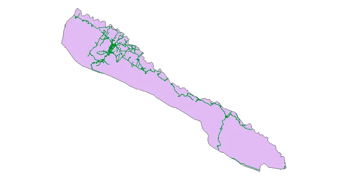 جدیدترین نقشه شیپ فایل راه های شهرستان دره شهر + PDF