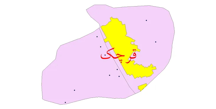 دانلود نقشه شیپ فایل (GIS) تقسیمات سیاسی شهرستان قرچک سال 1400