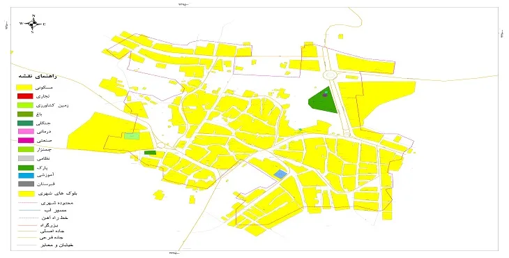 نقشه شیپ فایل (GIS) شهر آقکند 1404 + عکس با کیفیت
