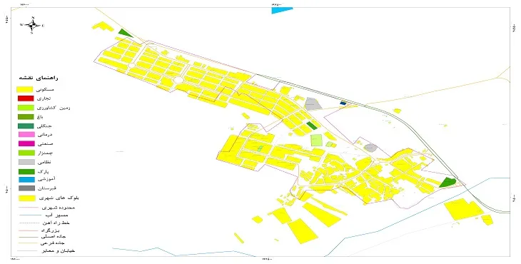 نقشه شیپ فایل (GIS) شهر دندی 1404 + عکس با کیفیت