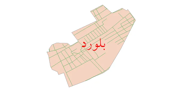 دانلود نقشه شیپ فایل شبکه معابر شهر بلورد