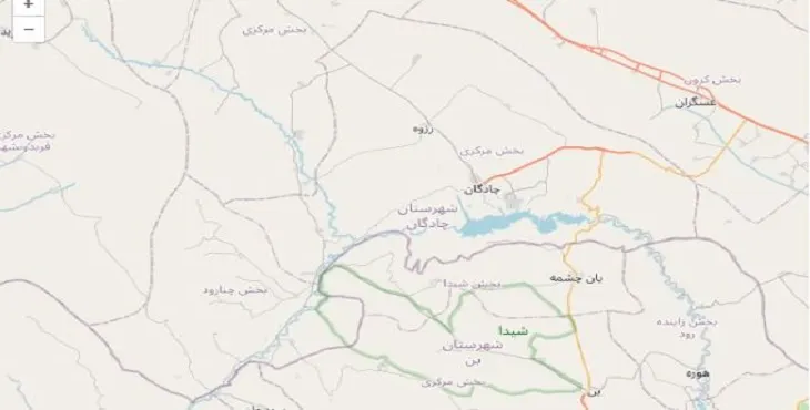 دانلود نقشه شهرستان چادگان + pdf با کیفیت بالا