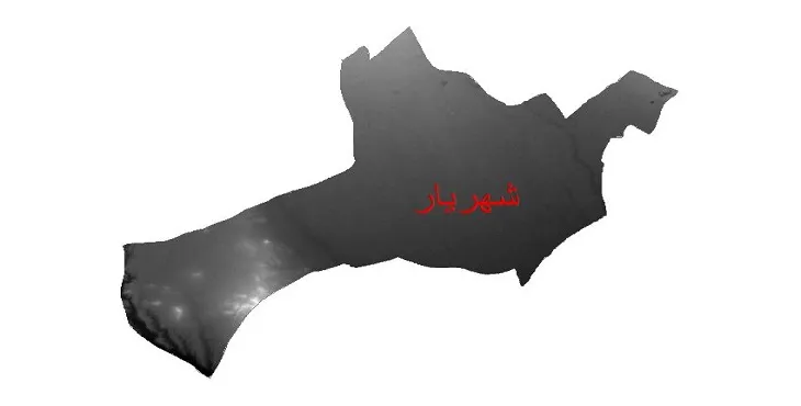 دانلود نقشه دم (DEM) شهرستان شهریار | دقت 30 متر