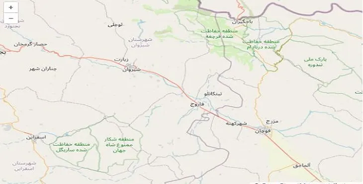 دانلود نقشه شهرستان فاروج + pdf با کیفیت بالا