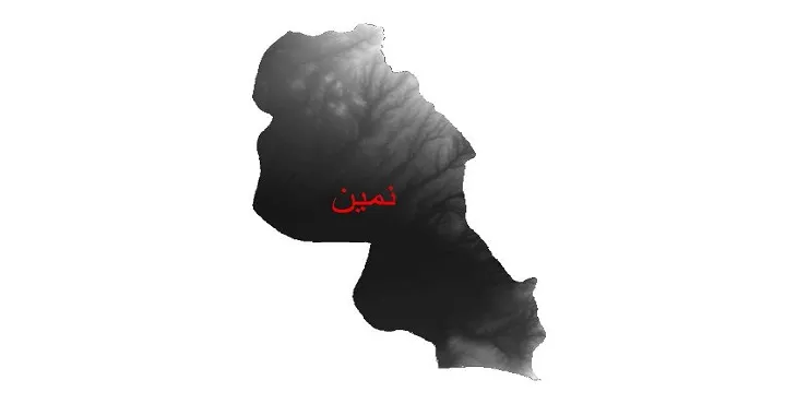 دانلود نقشه دم (DEM) شهرستان نمین | دقت 30 متر