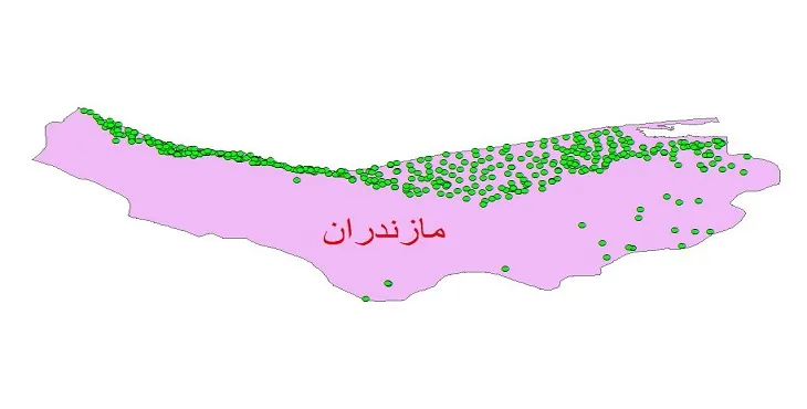 دانلود نقشه شیپ فایل کیفیت آب چاه های استان مازندران