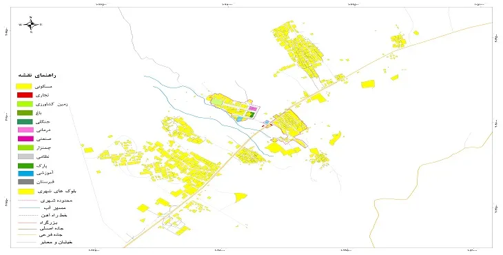 نقشه شیپ فایل (GIS) شهر قلعه قاضی 1405 + عکس با کیفیت